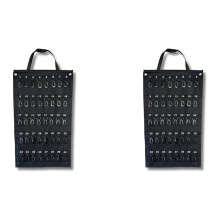 2X Versatile Roll- Key Storage Box, Portable Storage Box, Holds 40 Keys, Security Hook, for Home Office