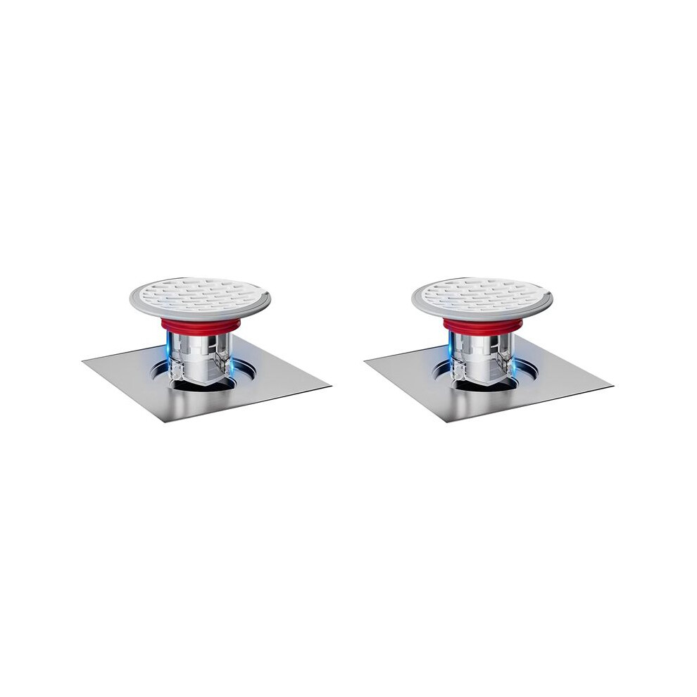 2X Shower Floor Drain Backflow Preventer-One Way Valve, Sewer Anti-Odor Cover(Installation Caliber:32-75Mm/1.26-2.95 In) 4712564453128