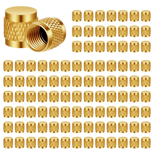 100 Stuks 1/4 Flaredop, Rond Messing met Neopreen O-Ringafdichting