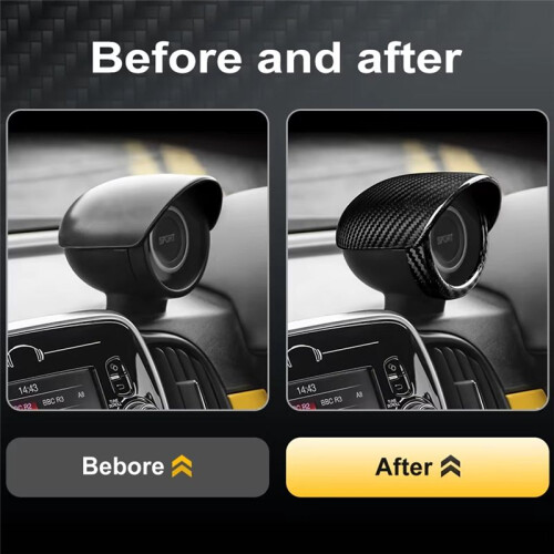 Auto-Turboring-Aufkleber, Echte Hartcarbon-Abdeckung für Abarth 595 2012-2023 1