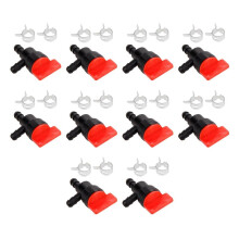 10pc 90Degree Fuel Cut-Off Shut-Off Valve 1/4In Gas  Clamps for Briggs & Stratton 698181,494769 Tecumseh 35857,32961