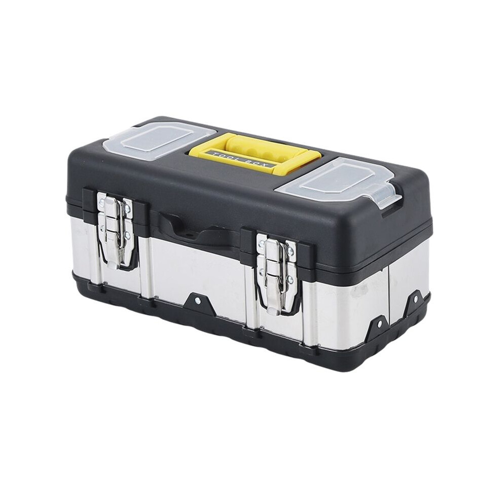 Large Capacity Tool Box Portable Large Hardware Storage Box Home Car Repair Tool Box 17 Inch Stainless Steel Tool Box 4713014784922