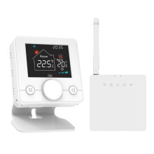 Termostat Bezprzewodowy WiFi RF433 Termostat do Kotła Gazowego do Podgrzewania Wody z Uchwytem i Pilotem do Telefonu Komórkowego