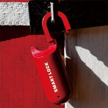 Fingerprint Padlock M01 Anti-Theft Door Lock Keyless USB Rechargeable Security for Home Bike Locker Red