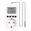 Digital Temperature Controller Sockets,16A Heating Cooling Thermostat Socket with Sensor for Greenhouse EU Plug 1