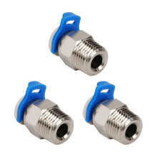 3 Pcs Pneumatic Connector JP4-01 Straight Air Fast Fittings 3D Printer Parts for V6 Extruder Thread M10