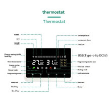 Intelligenter WLAN-Thermostat, Kabelloser Tuya-RF-Temperaturregler Zur Warmwasserbereitung mit Gaskesseln, Funktioniert mit Alexa Home Control