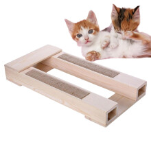 Cat Clutch Bench, Wooden Furniture with Claw Area, Comfortable Seat for Cats