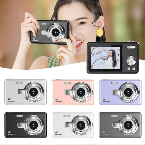 (32G Memory,White)Beginner Friendly 4k Digital Camera 16X Zoom Small Photography Camera Birthday Present 1