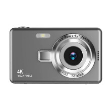 (No TF Card,Grey)Beginner Friendly 4k Digital Camera 16X Zoom Small Photography Camera Birthday Present