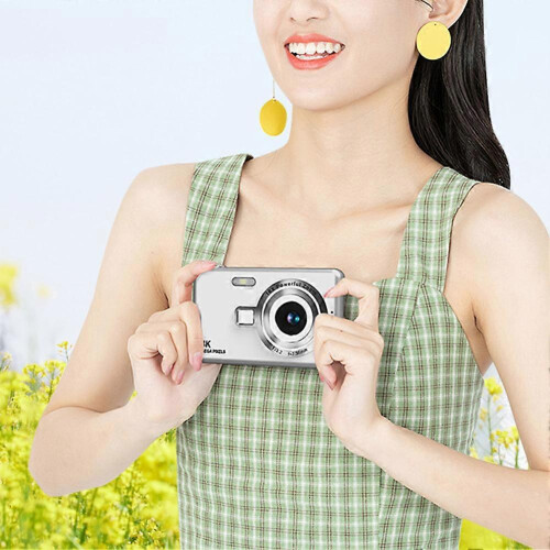 (32G Memory,White)Beginner Friendly 4k Digital Camera 16X Zoom Small Photography Camera Birthday Present 2