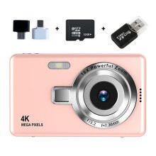 (32G Memory,Pink)Beginner Friendly 4k Digital Camera 16X Zoom Small Photography Camera Birthday Present