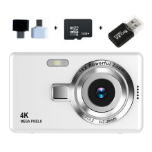 (32G Memory,White)Beginner Friendly 4k Digital Camera 16X Zoom Small Photography Camera Birthday Present