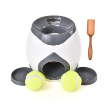 (Dark Grey) Dog Food Feeder With Interactive Game Funny Dog Training Toys Pet Supply