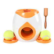 (Orange) Dog Food Feeder With Interactive Game Funny Dog Training Toys Pet Supply