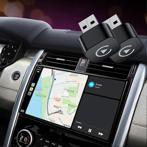(Silver)2 in 1 Wireless Carplays Androids Auto Dongle Full Screen Navigation Multimedia Control for Seamless Driving Experience 2
