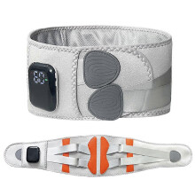 (Gray) Hugterra Belt Massager 2025 - 3 in 1 Sciatica Belt with Heating Massage, Warm Compress & Heat Therapy for Back Pain Relief