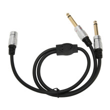 3.5mm to Dual 6.35mm Stereo Splitter Cable, 19.7in Gold-Plated
