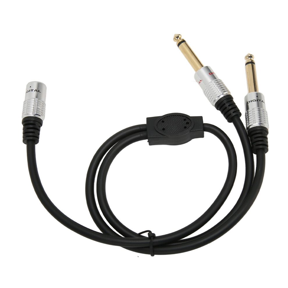 3.5Mm To Dual 6.35Mm Stereo Splitter Cable, 19.7In -Plated Gold 3771387612564