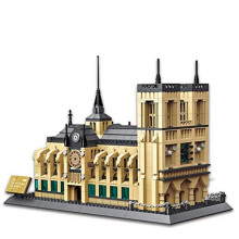Notre Dame Cathedral Building Kit 1380pcs Educational Landmark Model Set for Family and Display