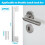 2 Pcs Door  Guard Plate Outswing Angle  Protector Door  Cover  Shield L Shaped Security 7Inch 7