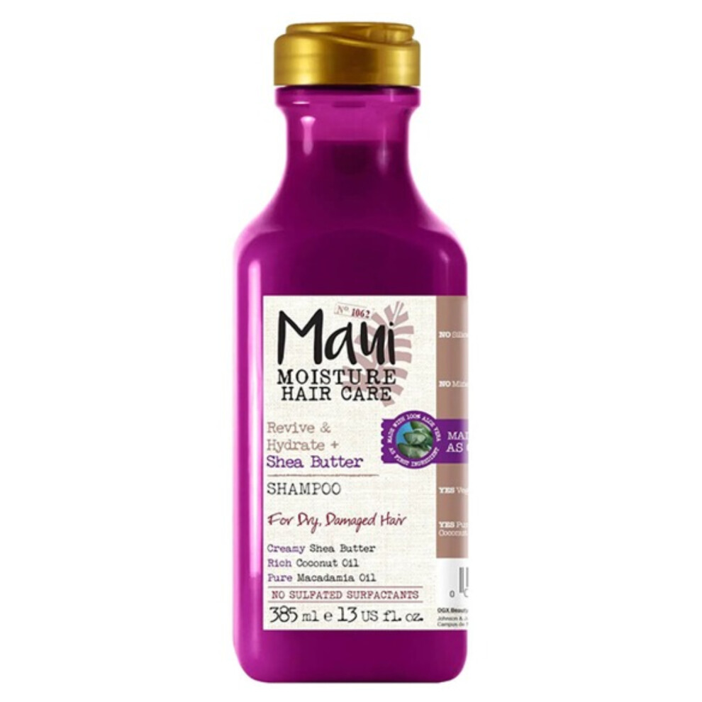 Maui Moisture Revive & Hydrate Shea Butter Shampoo 13 oz for Nourished and Soft Hair