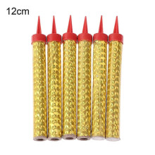 6pcs Portable Birthday Candle Delicate Paper Golden Decorative Cake Candle for Party