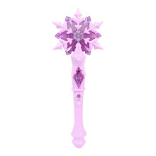 (Pink)Light Up Musical Magical Wand For Kids Girls Birthday Party Toy Roleplay Princess Snowflake Wand for Roleplay Game Wear Pink