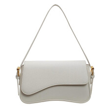 (Beige) Women Retro Shoulder Bag Simple Crossbody Bag Saddles Bag PU Leather Messenger Bag Trendy Purse for Daily Travel Red