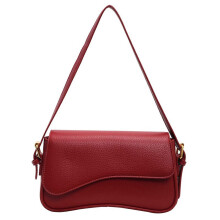 (Red) Women Retro Shoulder Bag Simple Crossbody Bag Saddles Bag PU Leather Messenger Bag Trendy Purse for Daily Travel Red
