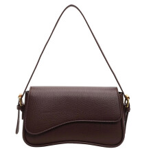 (Coffee color) Women Retro Shoulder Bag Simple Crossbody Bag Saddles Bag PU Leather Messenger Bag Trendy Purse for Daily Travel Red