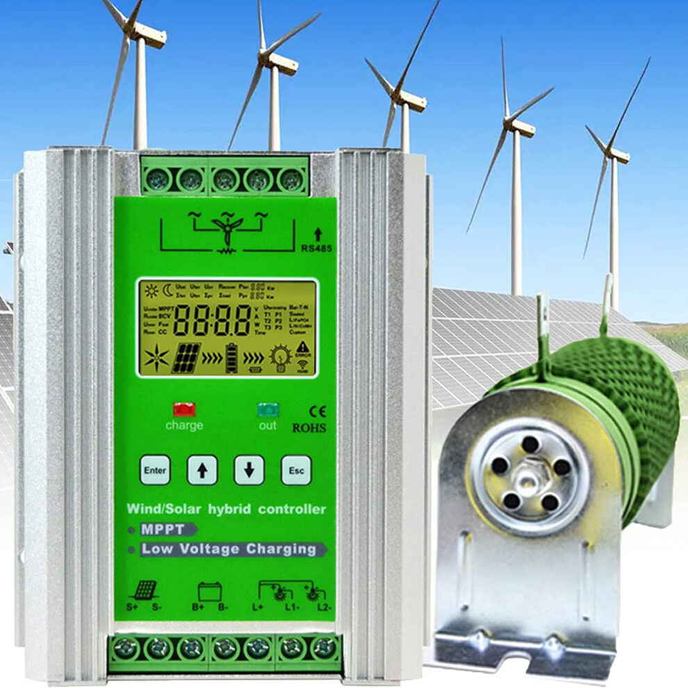 Mppt Hybrid Charge Controller 12V 24V 48V Off Grid 6000W Wind Solar With Dump Load Control 9169991108841