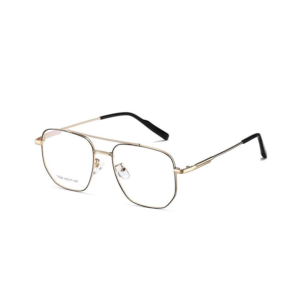 Blue/Light/Black Blocking Aviator Reading Glasses For Men +3.50 Metal Antiglare Golden