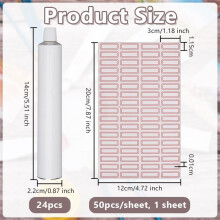 24Pc White Empty Oil Paint Tubes 60ml Empty Aluminum Paint Tubes Blank Toothpaste Paints Tube with 1 Sheet Self Adhesive