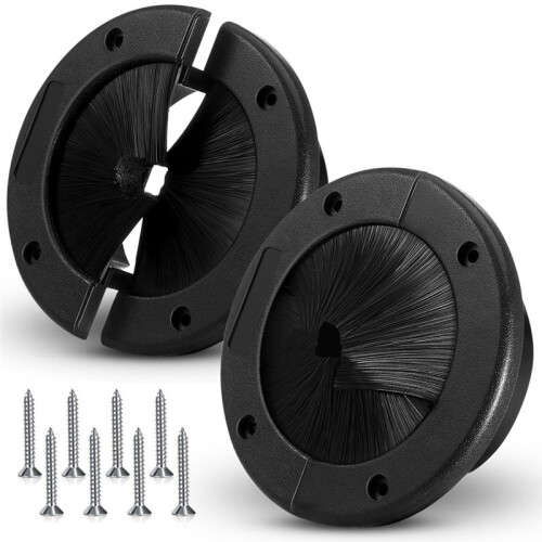 Pacote com 2 Ilhós Redondos de 6 Polegadas para Gerenciamento de Fluxo de Ar em Pisos Elevados para Gerenciamento de Cabos de Parede e Piso de Data