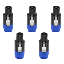 5 Stuks 4-Pins NL4FC-Luidsprekerconnectorplug met Draaivergrendeling voor Luidsprekeraudiokabeladapter voor NL4FX NLT4X NL2FC-Accessoires B