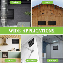 2 Pcs Attic Vent 8x12Inch Metal Shed Vents Louver Vent Grille Gable Vents with Screen Mesh for Indoor Outdoor Garage
