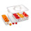 Portable Fruit Tray with Compartments, Clear Snack Organizer for Picnics & Kitchen Storage, Includes Lid & Handle 1