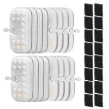 Cat Water Fountain Filter Replacement for PETLIBRO Cat Water Fountain Replacement Filter with Pre-Filter Sponge 16+16
