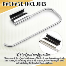 12.4 Inches Cabinet Door Paper Towel Holder Under Sink Paper Towel Storage and Dispenser for Kitchen Bathroom