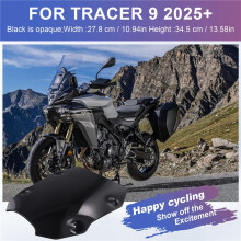 Motorcycle Sport Windshield for TRACER 9 9GT + Y-AMT TRACER9 (2025+) Windscreen Wind Deflector Black