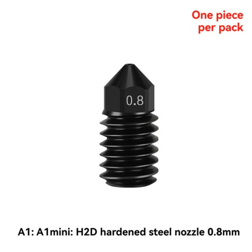 Para Bicos de Aço Temperado para  A1, Kit de  Bicos para  A1 Hotend 0,4 mm 2