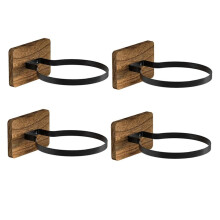 4 Stuks Houten Basketbalhouders voor aan de Muur, Balopslaghouder voor Voetbal, Basketbal, Voetbal en Rugby.