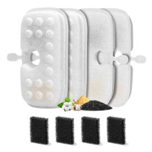 Cat Water Fountain Filter Replacement for PETLIBRO Cat Water Fountain Replacement Filter with Pre-Filter Sponge 16+16
