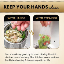 Kitchen Sink Hanging Strainer with 100 Sink Strainer Net Bag, Stainless Steel Corner Sink Basket Holder Sink Strainers