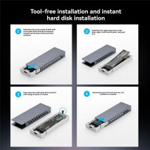 Caixa SSD M2 SSD Enclosure M.2 para USB 3.2 Gen2 10 Gbps USB C Gabinete Externo Portátil Sem Ferramentas B