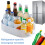 Refrigerator Rotating Storage Rack Rotatable Fridge Storage Box Turntable Organizer for Cabinet Kitchen Refrigerator A 3