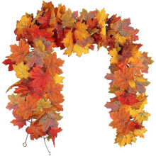 Guirnalda de Hojas de Arce Artificiales, Decoración de Otoño, Ideal para Bodas, Cenas de Acción de Gracias, Fiestas y Chimeneas B