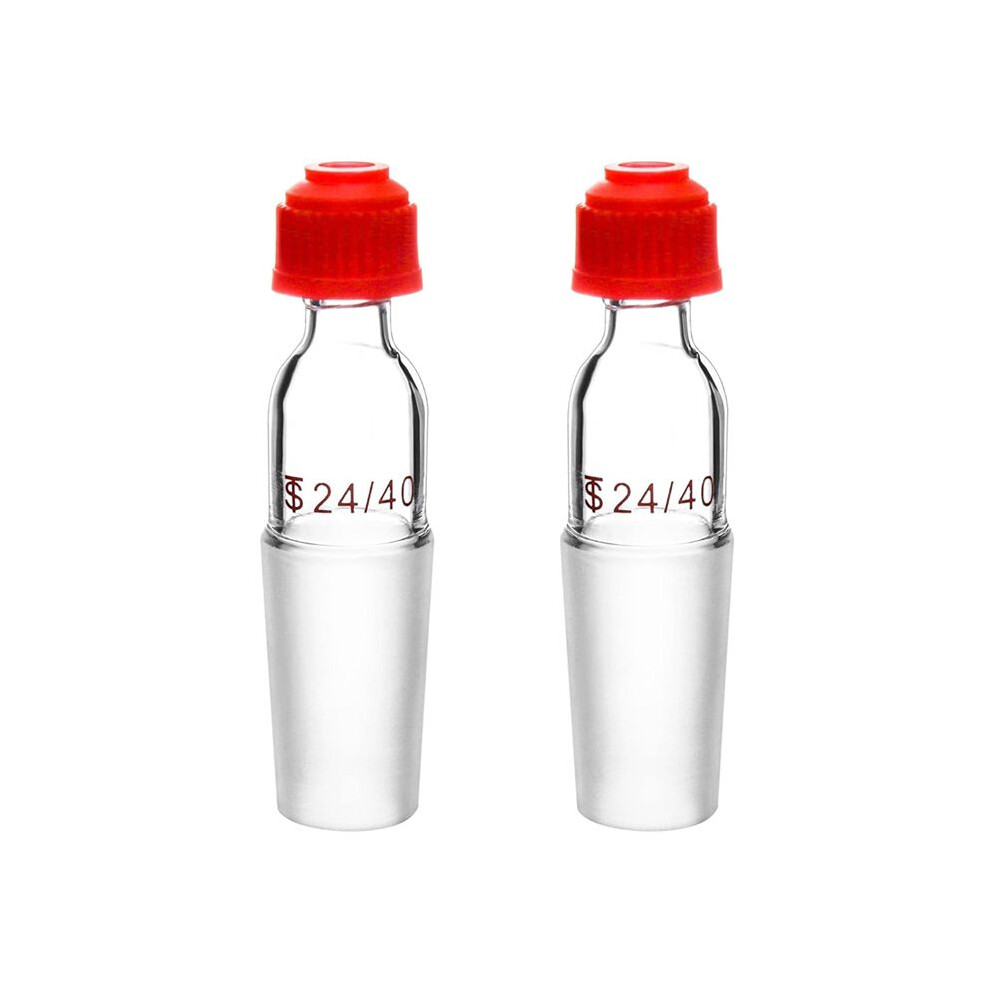 Thermometer Inlet Adapter with 24/40 Inner Joint,2pcs Glass Thermometer Adapter for Distillation Apparatus Chemistry Lab