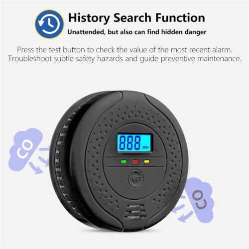 Carbon Monoxide Detector CO Sensor Warning for Home Kitchen High Sensitive Warning LCD Display CO Alarm 1